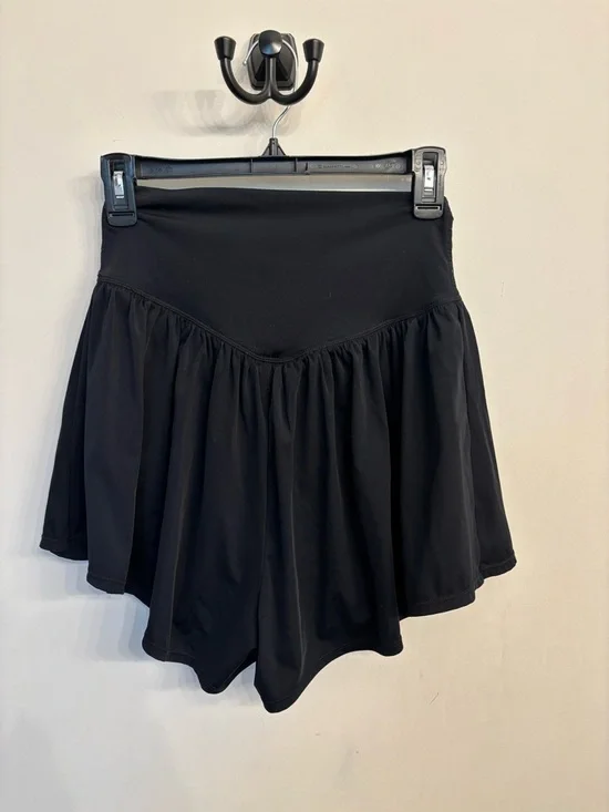 Pair of Flowy Butterfly Shorts in Black & Light Blue - Picture 2 of 16